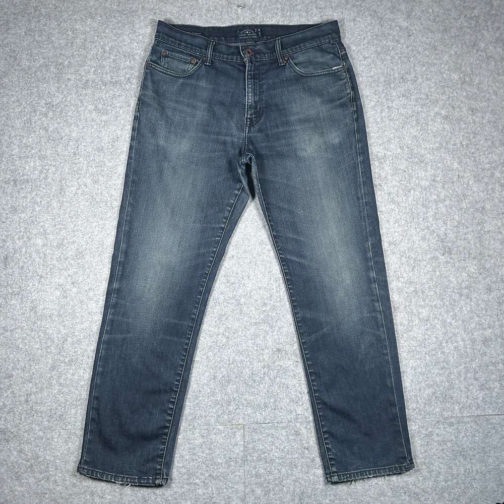 Lucky Brand Denim Jeans Men's Size 33x30‎ Dark Wash 221 Original Fit Whiskers
